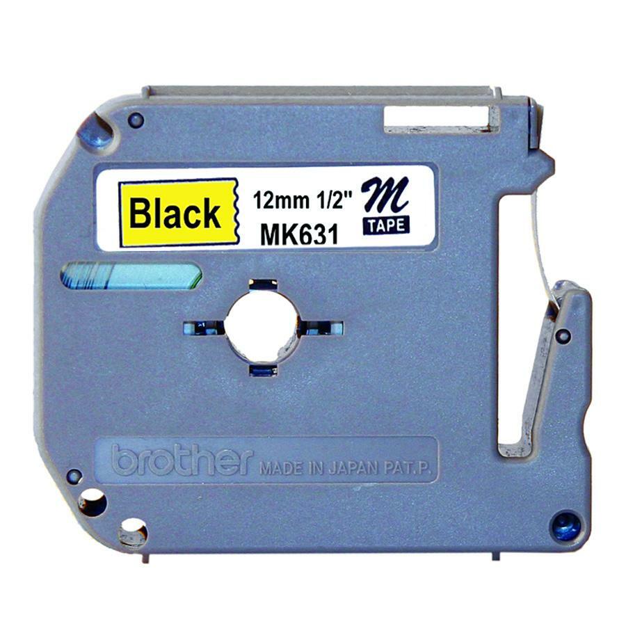 MK631 - 1/2IN BLACK ON YELLOW