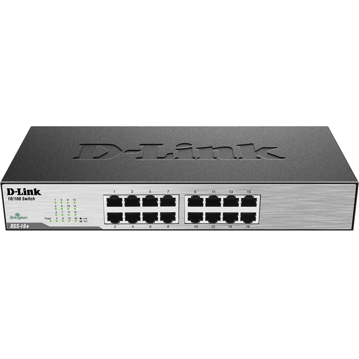 D-Link DSS-16+ 16-Port 10/100 Unmanaged Metal Desktop or Rackmount Switch