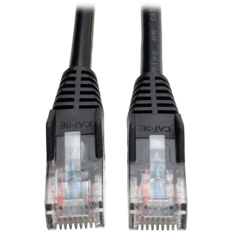 Tripp Lite Cat5e 350 MHz Snagless Molded (UTP) Ethernet Cable (RJ45 M/M) PoE Black 3 ft. (0.91 m)