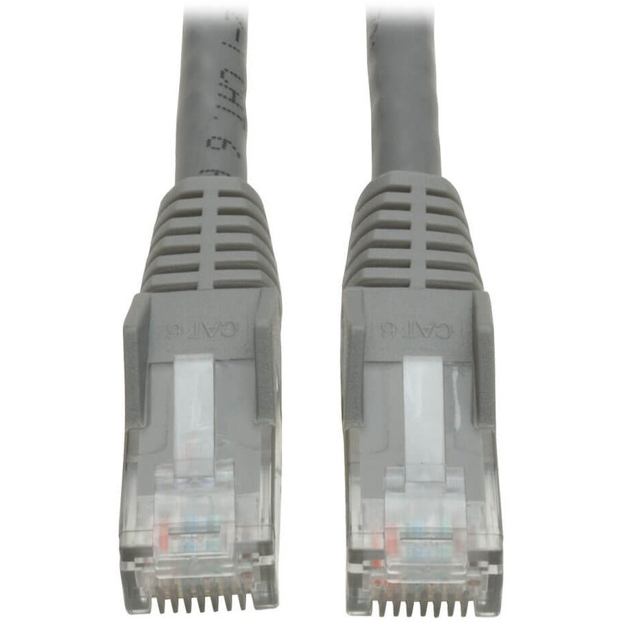 Tripp Lite Cat6 Gigabit Snagless Molded (UTP) Ethernet Cable (RJ45 M/M) PoE Gray 3 ft. (0.91 m)