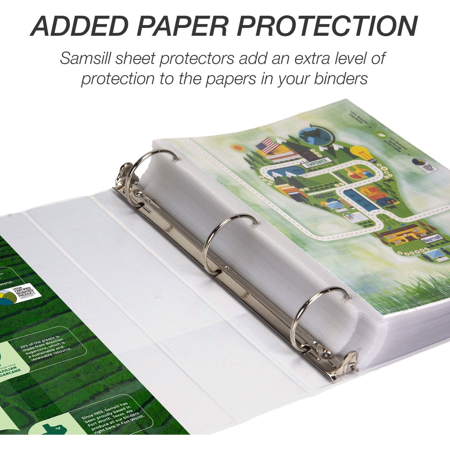 Samsill Earth's Choice Plant-based Durable View Binder