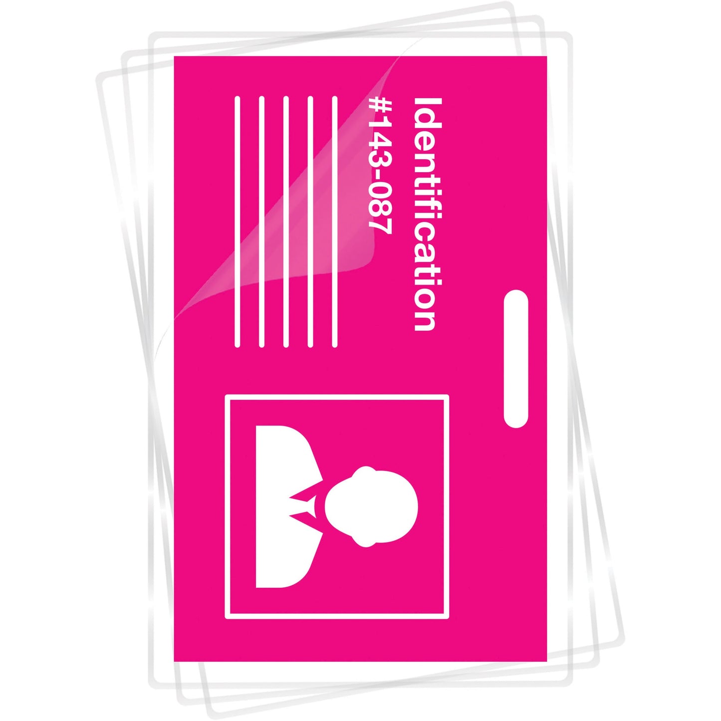 Fellowes Glossy Pouches - ID Tag punched 10 mil 100 pack