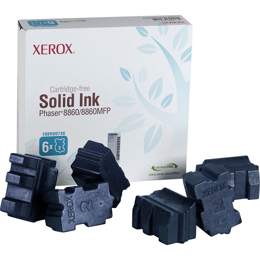 6PK CYAN SOLID INK STICK FOR