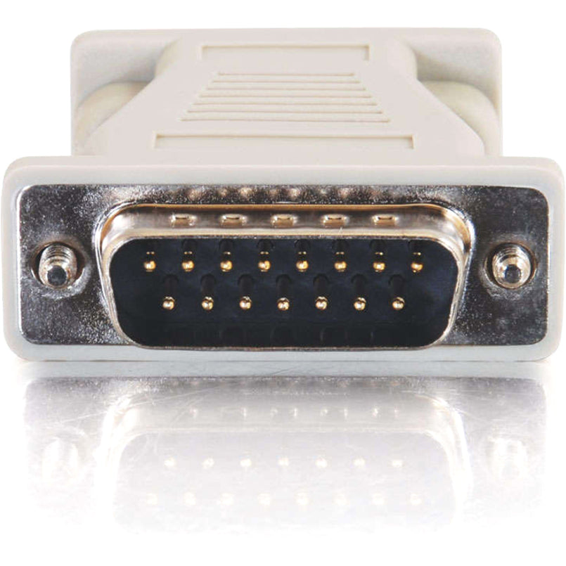 C2G DB15M to VGA HD15F Adapter - 1 x HD-15 Female - 1 x DB-15 Male - Beige