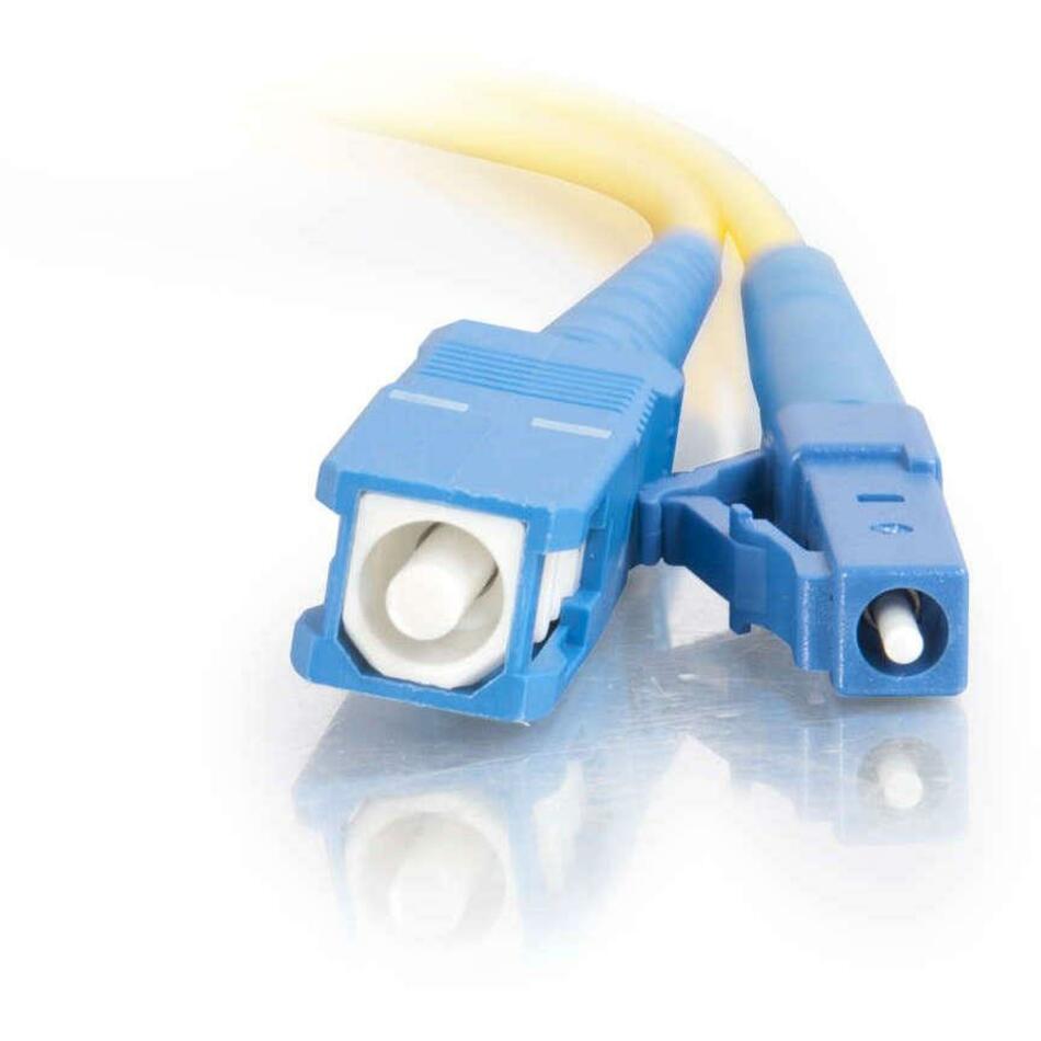C2G-1m LC-SC 9/125 OS1 Simplex Singlemode Fiber Optic Cable (Plenum-Rated) - Yellow
