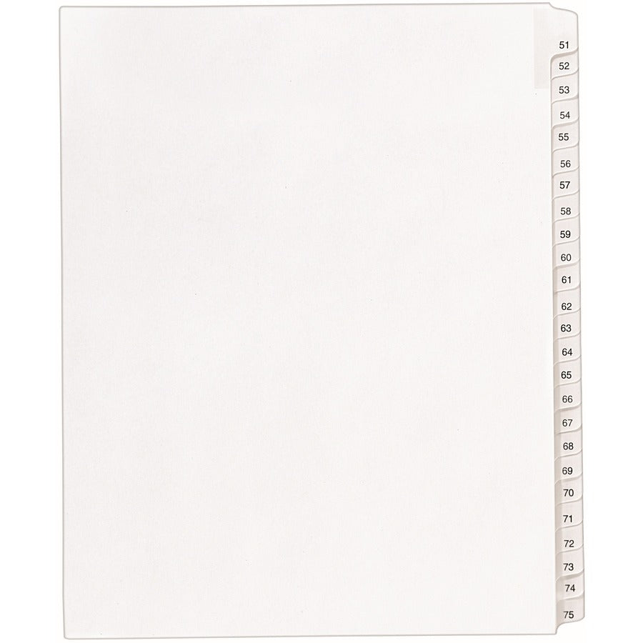 Avery® Collated Legal Dividers Allstate(R) Style Letter Size 51-75 Tab Set (1703)