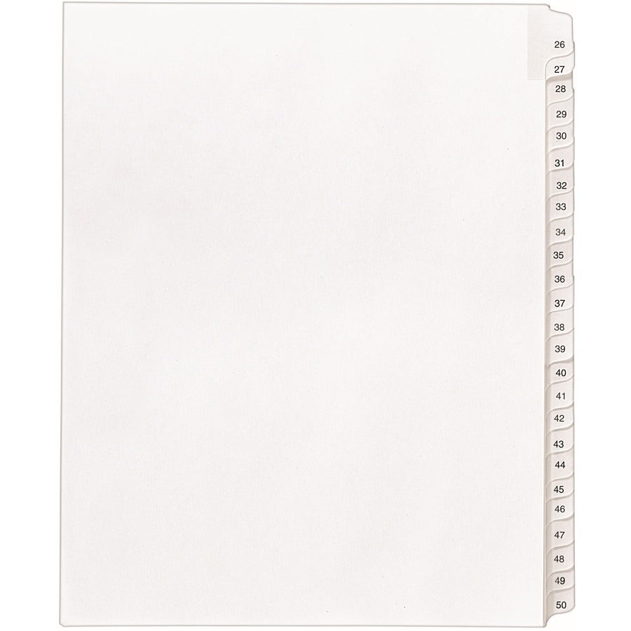 Avery® 26-50 Legal Exhibit Dividers for 3 Ring Binders 25-Tab Set Allstate(R) Style 1 Binder Divider Set (01702)