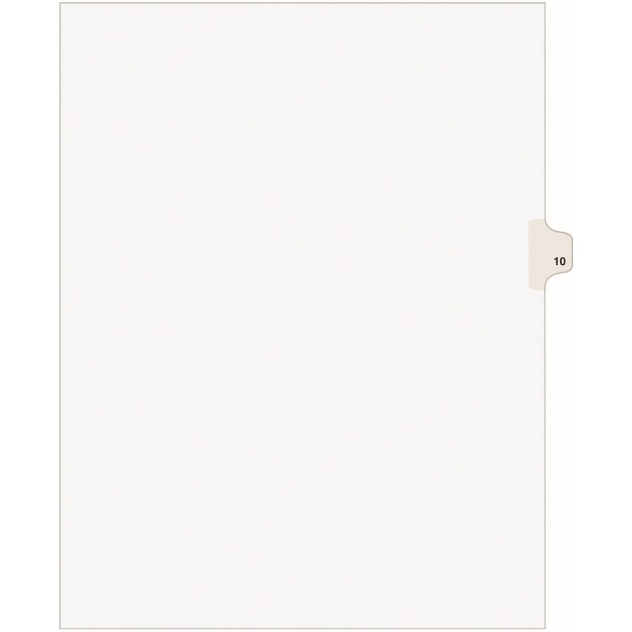 Avery® Individual Legal Dividers Style Letter Size Side Tab #10 (11920)