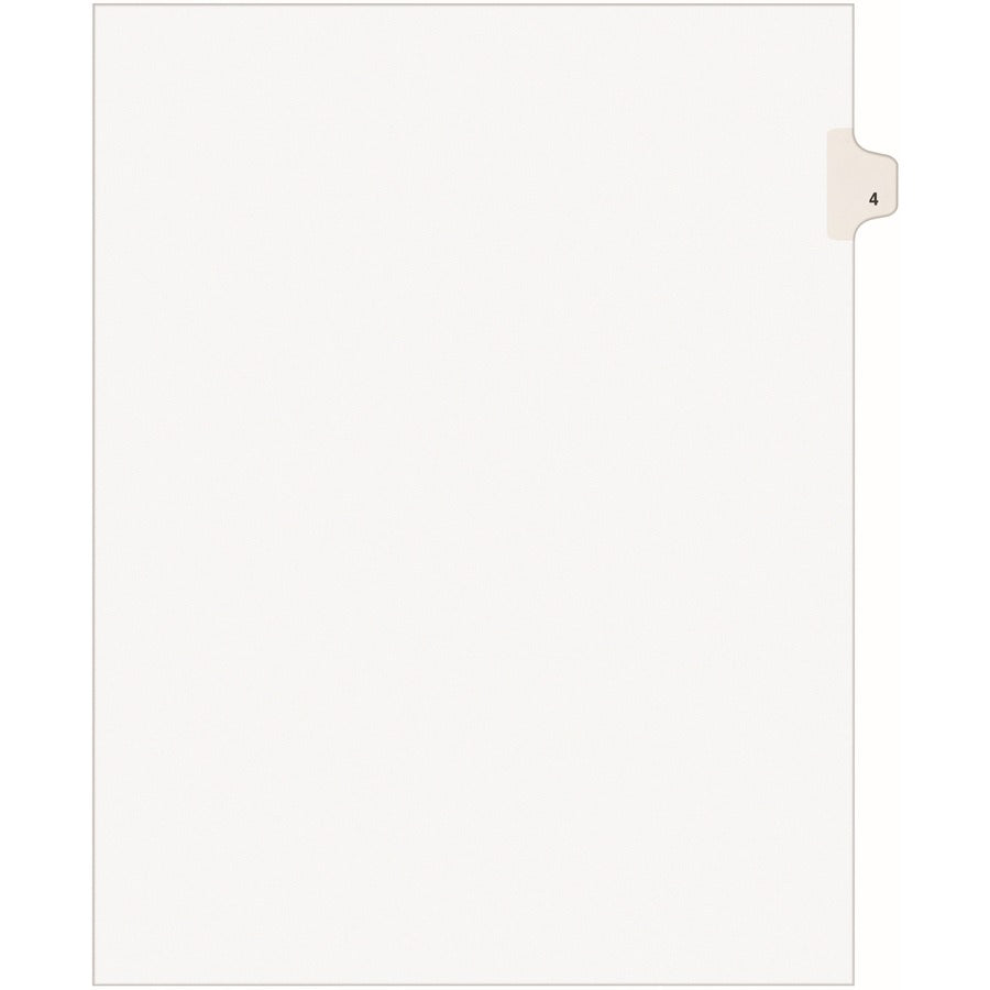 Avery® Individual Legal Exhibit Dividers Style #4 Side Tab Letter Size Pack of 25 (11914)