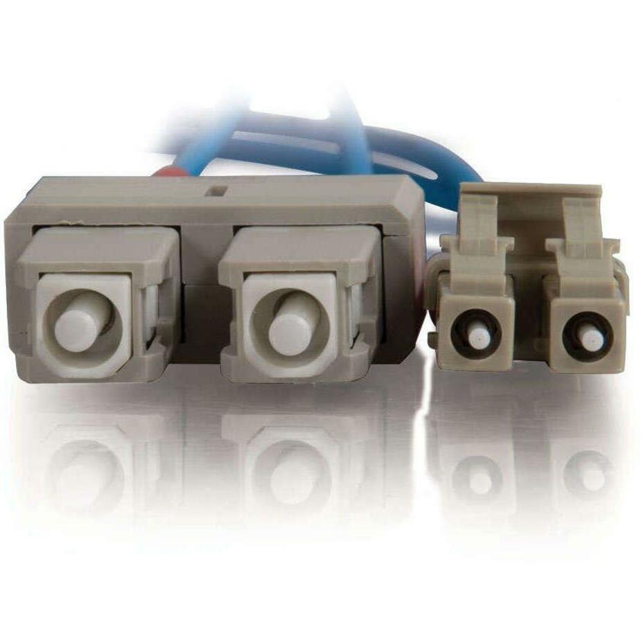 C2G-2m LC-SC 50/125 OM2 Duplex Multimode PVC Fiber Optic Cable - Blue