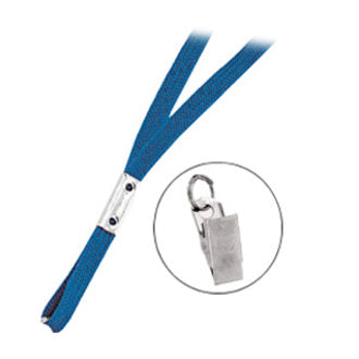 Brady Flat Braid Lanyard with Nickel Plated Steel Bulldog Clip