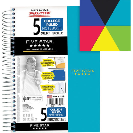 Five Star 5-Subject Notebook