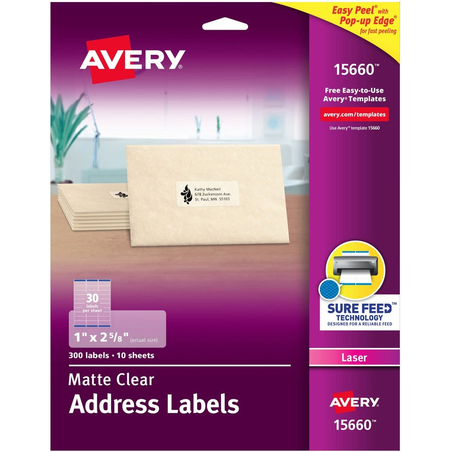 Avery® Matte Address Labels - Sure Feed Technology
