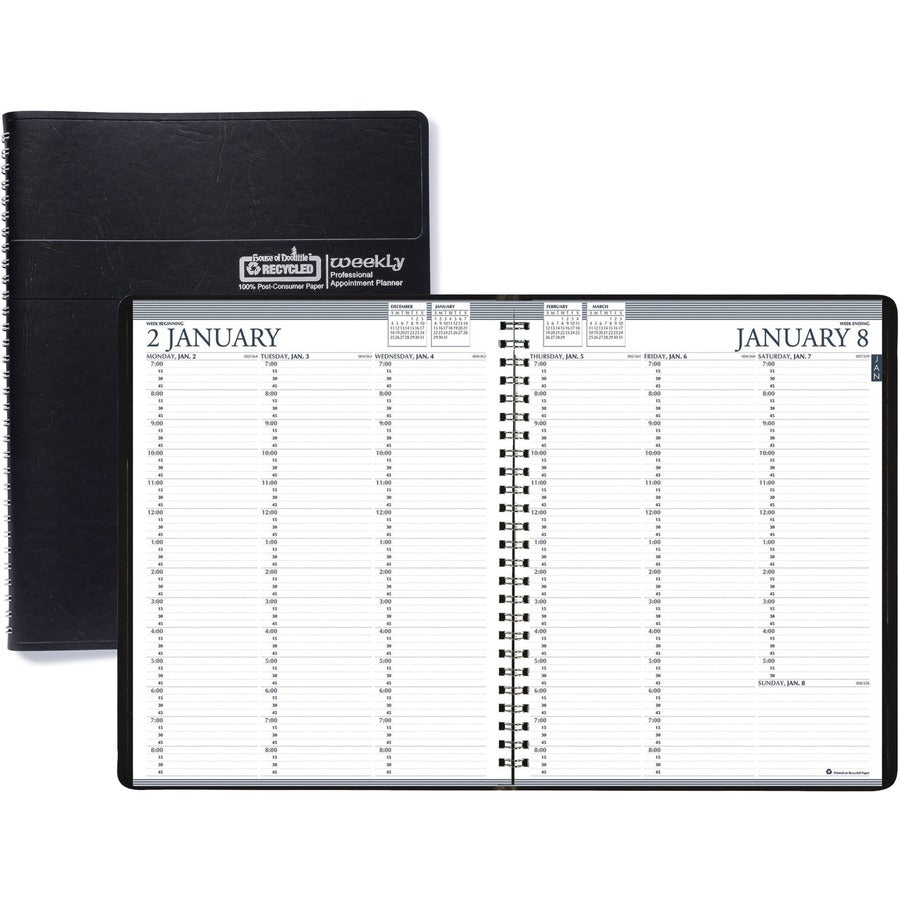 House of Doolittle Black Professional Weekly Planner