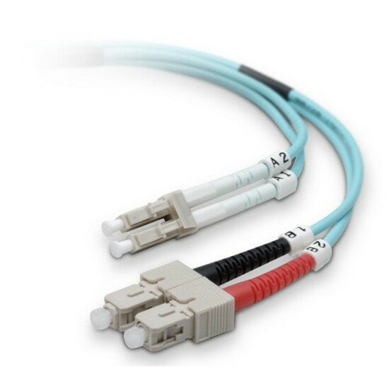 20M FIBER LC/SC 50/125 AQUA