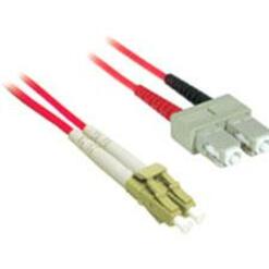 C2G 3m LC-SC 62.5/125 OM1 Duplex Multimode PVC Fiber Optic Cable - Red