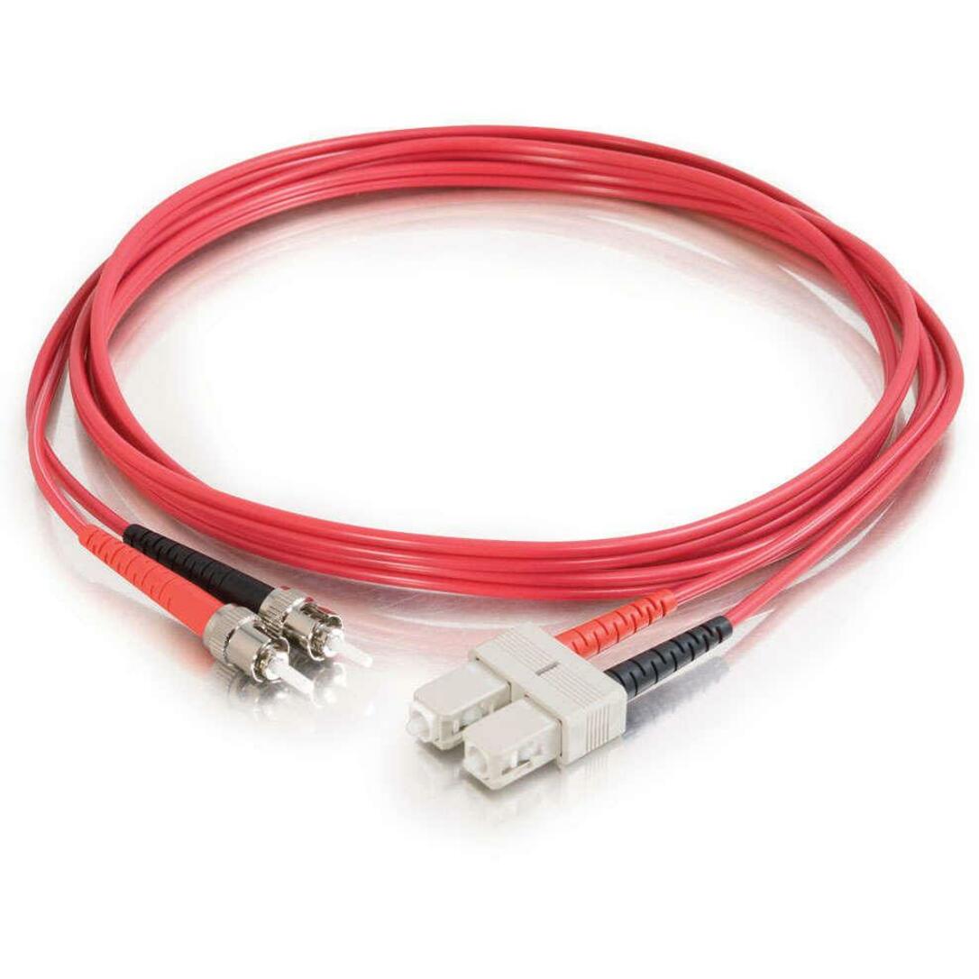 C2G-10m SC-ST 62.5/125 OM1 Duplex Multimode PVC Fiber Optic Cable - Red
