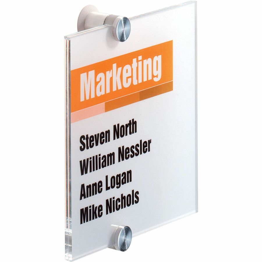 DURABLE® CRYSTAL SIGN Wall Mounted Standoff Acrylic Sign