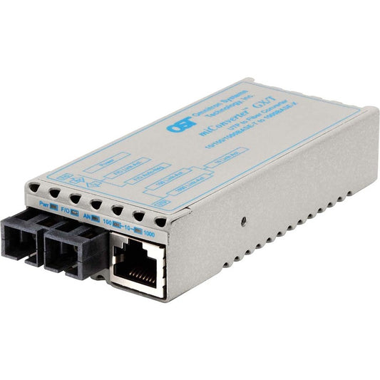 miConverter 10/100/1000 Gigabit Ethernet Fiber Media Converter RJ45 SC Multimode 550m