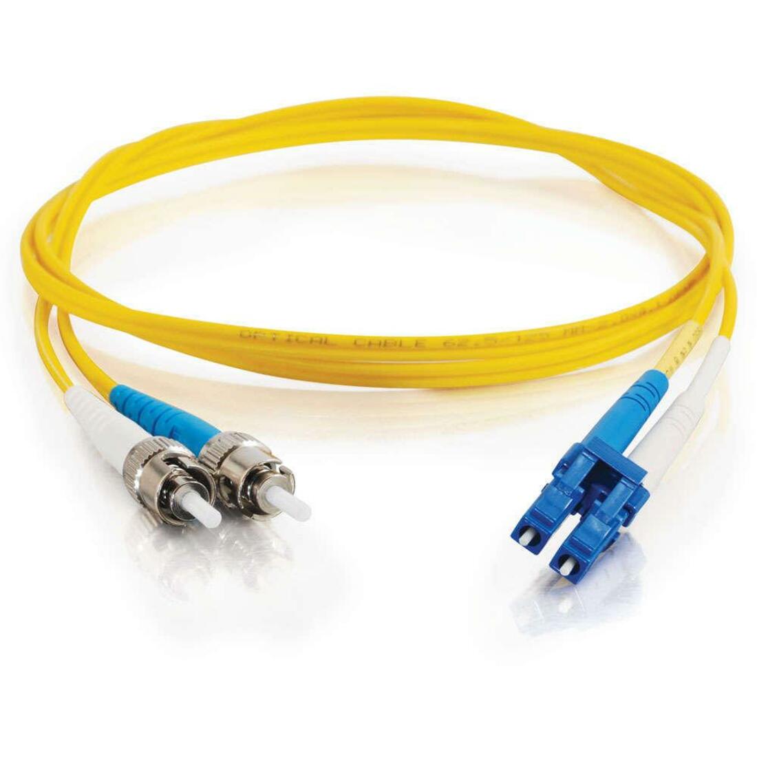 C2G-30m LC-ST 9/125 OS1 Simplex Singlemode PVC Fiber Optic Cable - Yellow