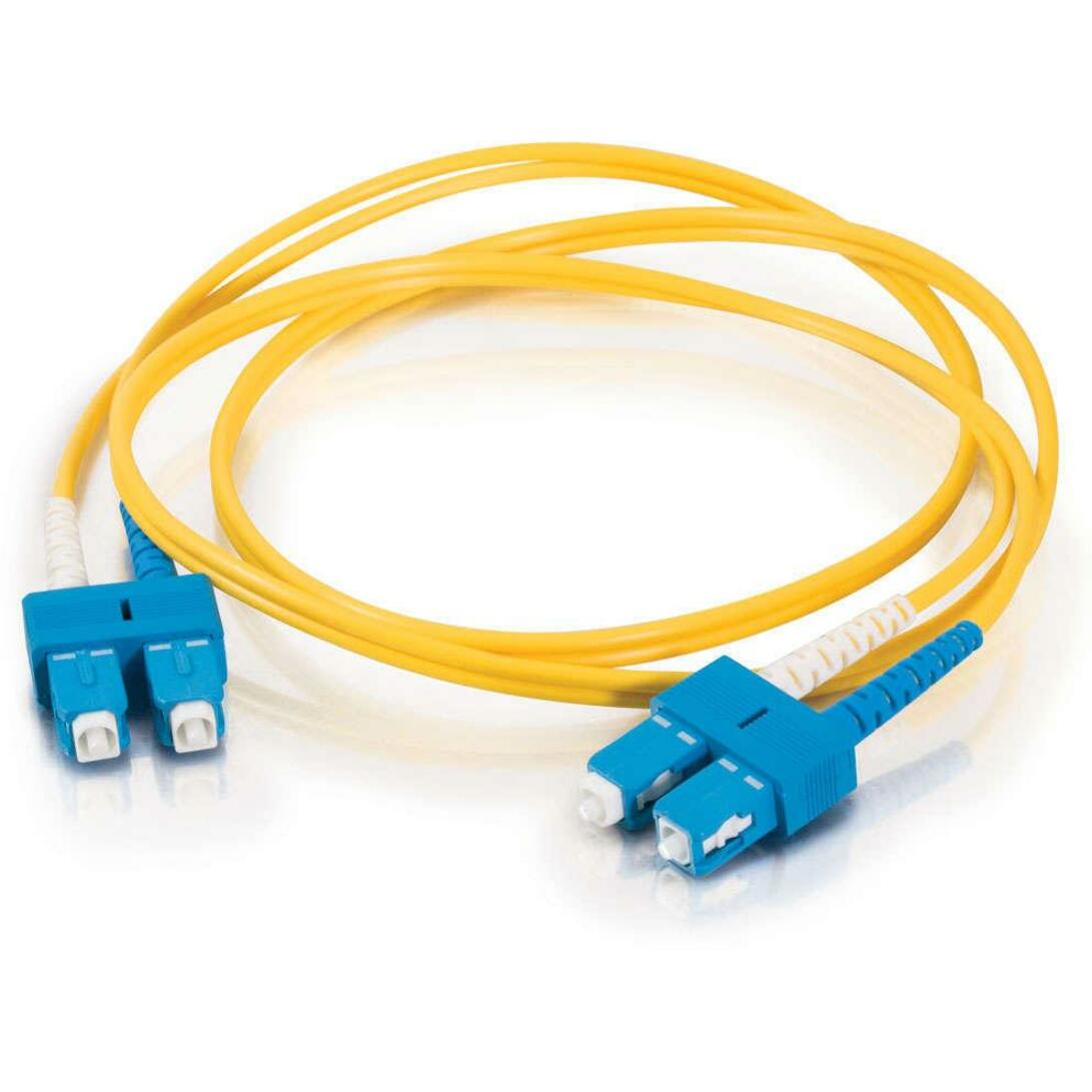 C2G-9m SC-SC 9/125 OS1 Duplex Singlemode PVC Fiber Optic Cable (LSZH) - Yellow