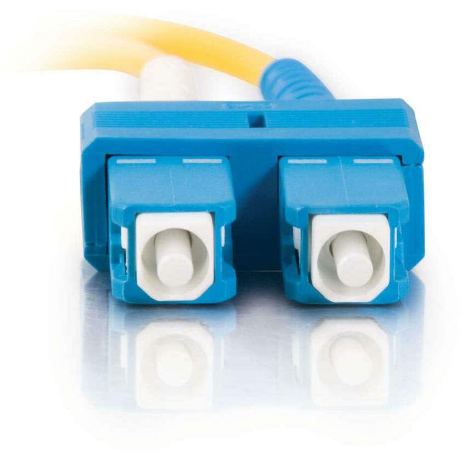 C2G-20m SC-SC 9/125 OS1 Duplex Singlemode PVC Fiber Optic Cable - Yellow