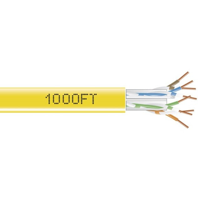 1000-FT YELLOW CAT6 SOLID BULK
