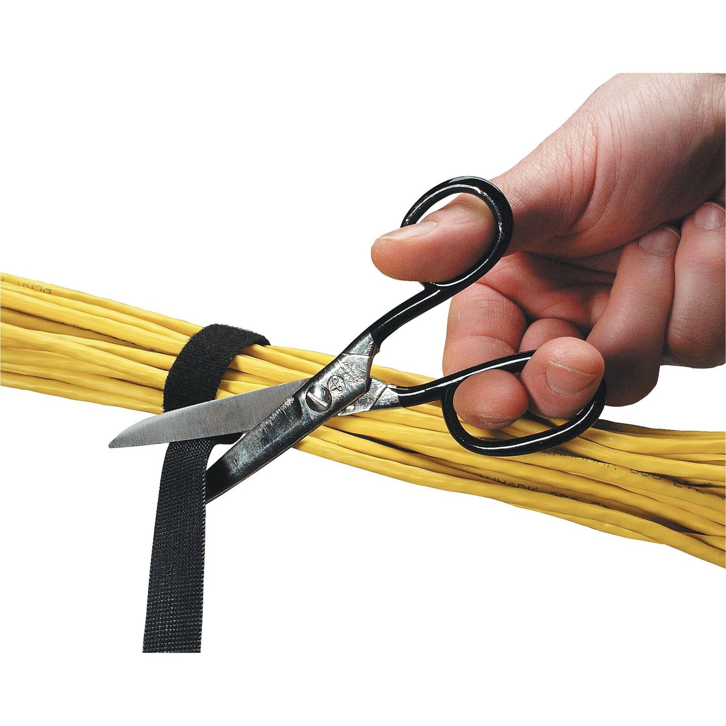 Black Box Hook and Loop Cable Wrap - 5/8" x 75' Black 75-ft. (22.8-m) Roll