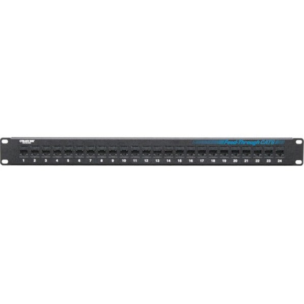 Black Box CAT6 Patch Panel - Feed-Through 1U Unshielded 24-Port