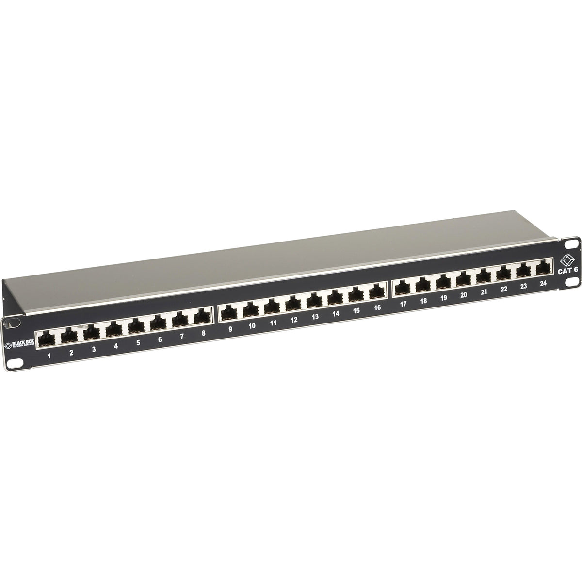 Black Box CAT6 Shielded Patch Panel - 1U 24-Port