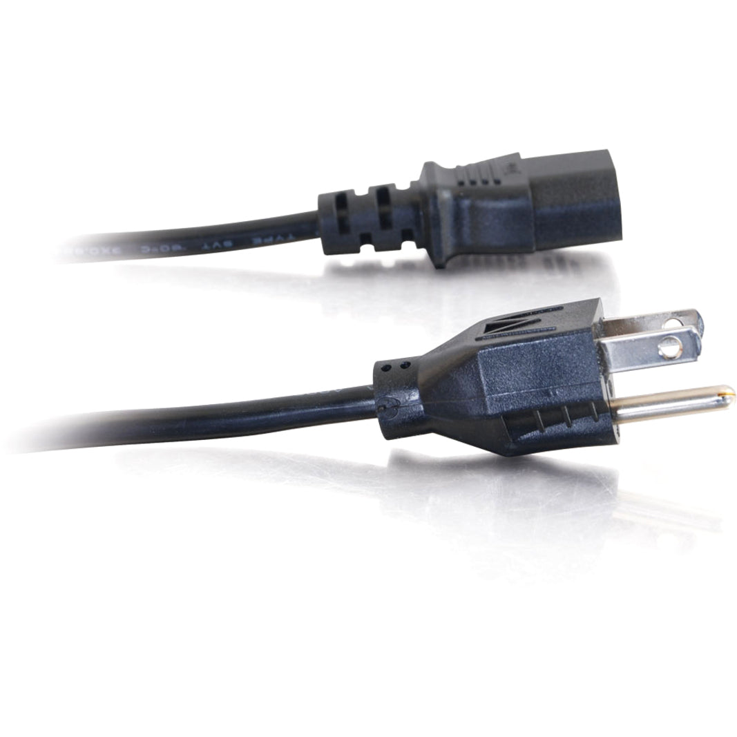 C2G 12ft Power Cord - 18 AWG - NEMA 5-15P to IEC320C13