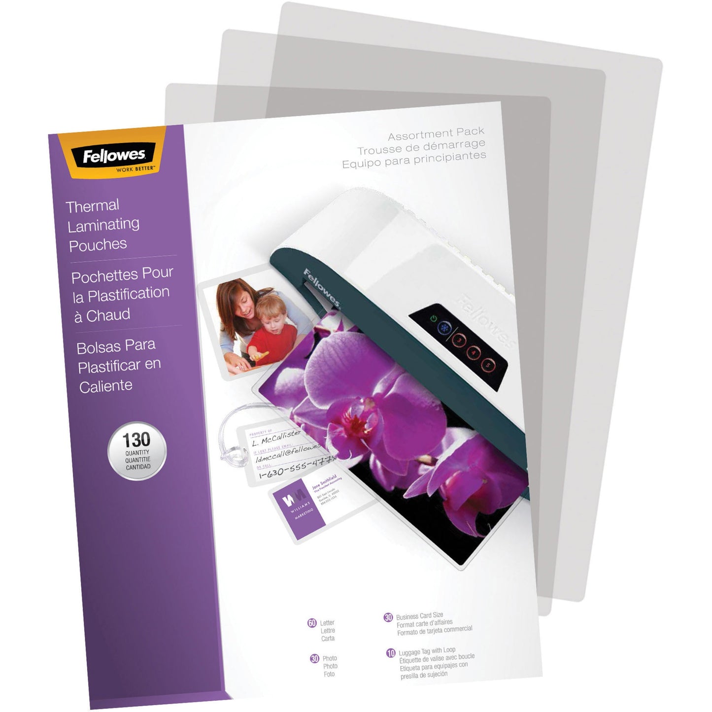 Fellowes Laminating Pouch Starter Kit 130 pack