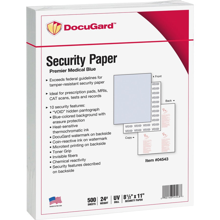 DocuGard Premier Security Paper for Printing Prescriptions & Preventing Fraud 10 Features