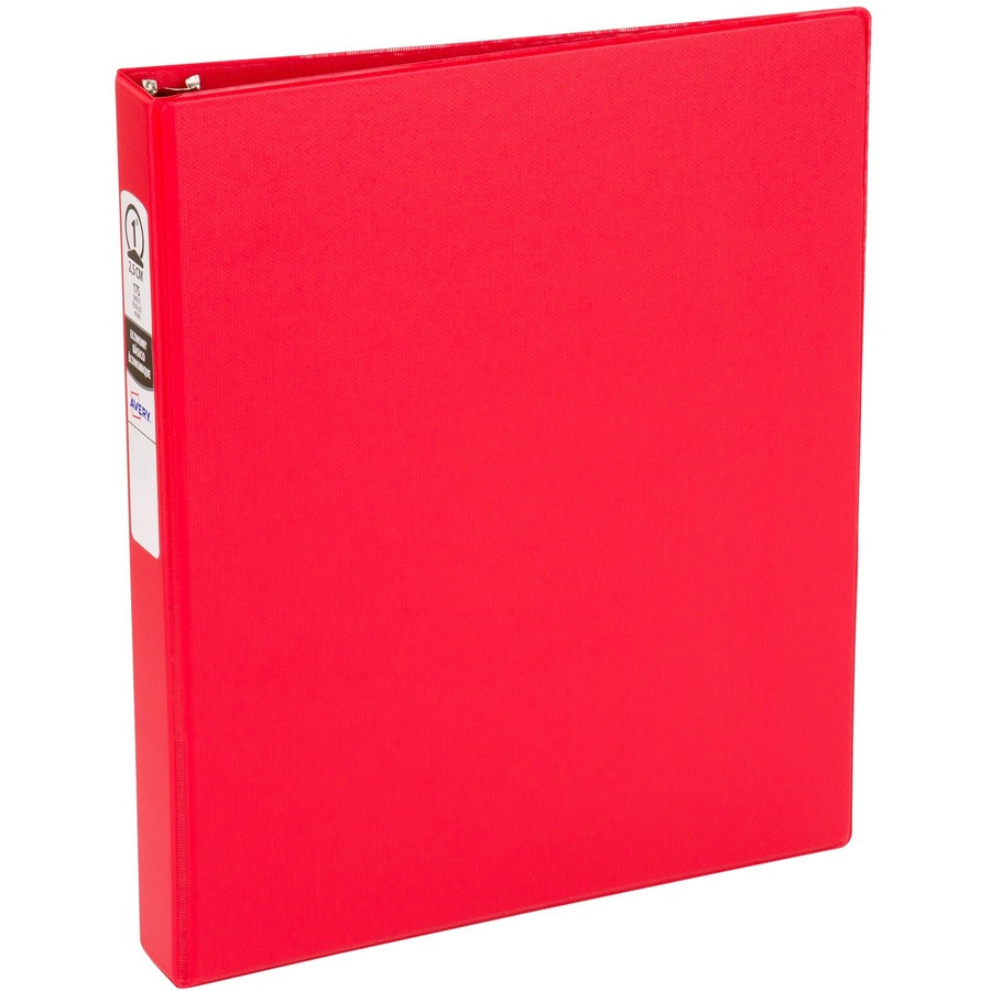Avery® Economy 3 Ring Binder 1" Round Rings 1 Red Binder (03310)