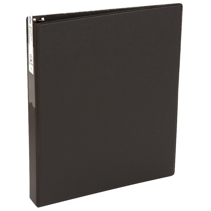 Avery® Economy 3 Ring Binder 1" Round Rings Label Holder 1 Black Binder (04301)