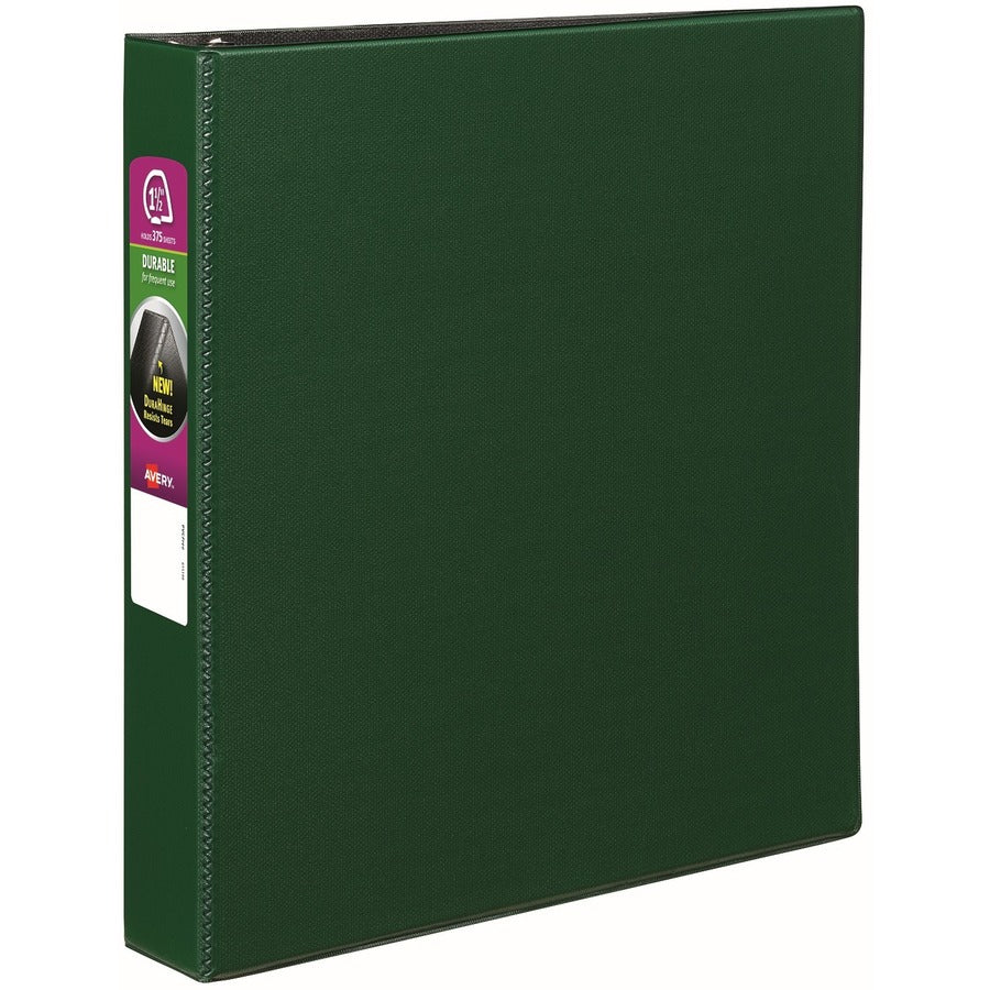Avery® Durable 3 Ring Binder 1.5" Slant Rings 1 Green Binder (27353)