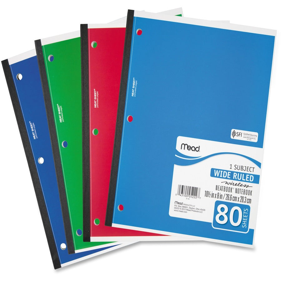 Mead 05222 1-Subject Wireless Notebook