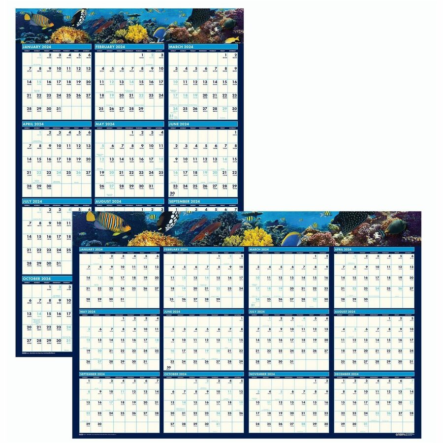 House of Doolittle Earthscapes Sea Life Laminated Planner