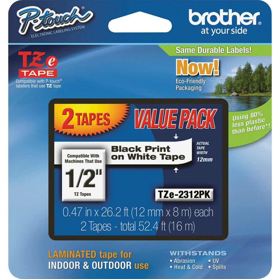 2PK TZE2312PK BLACK ON WHITE