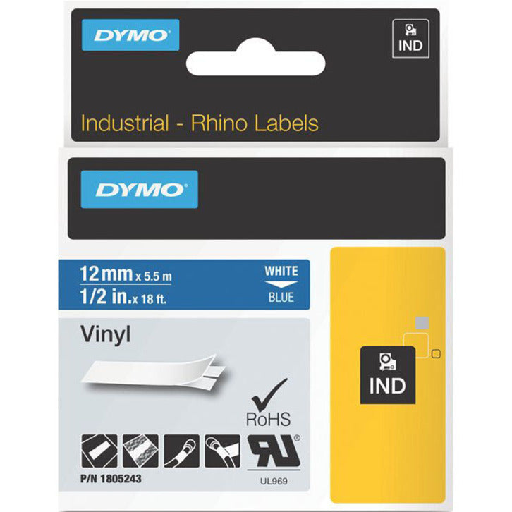 1/2IN BLUE VINYL LABELS FOR