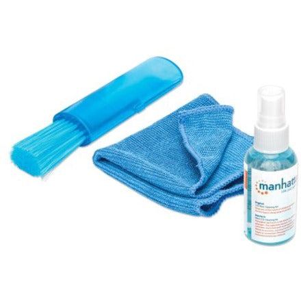 Manhattan LCD Mini Cleaning Kit (2 ounces) with Microfiber Cloth Retractable Brush & Carrying Bag