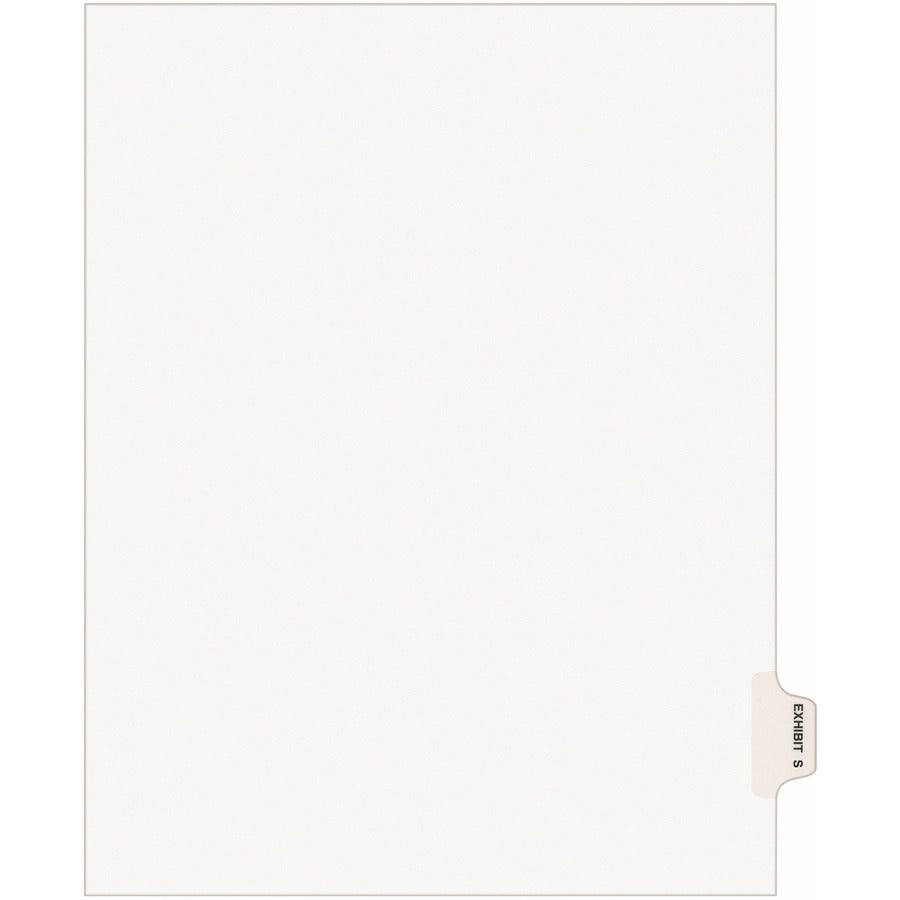 Avery® Individual Legal Dividers Avery® Style Letter Size Side Tab EXHIBIT S (1389)