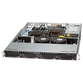 BLACK 1U SC813T CHASSIS W/
