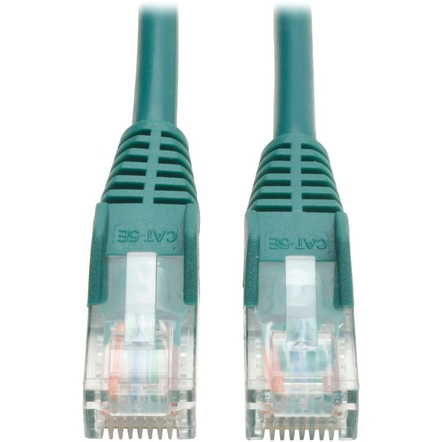 Tripp Lite Cat5e 350 MHz Snagless Molded (UTP) Ethernet Cable (RJ45 M/M) PoE Green 10 ft. (3.05 m)