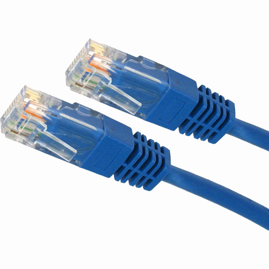 1FT CAT5E BLUE MOLDED PATCH