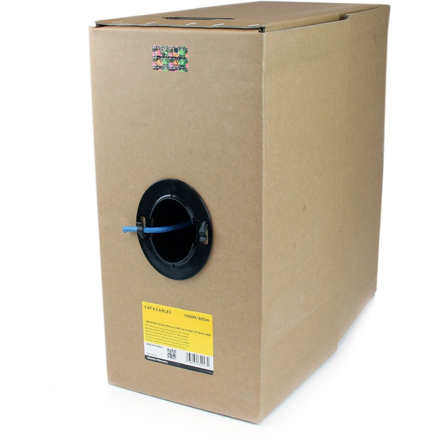 1000FT BLUE CAT6 CABLE PLENUM