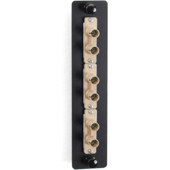Black Box Low-Density Multimode Fiber Adapter Panel - Ceramic Sleeve (3) ST Duplex Beige
