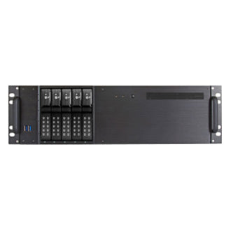 iStarUSA 3U Compact 5x3.5" Bay Trayless Hotswap microATX Chassis Black
