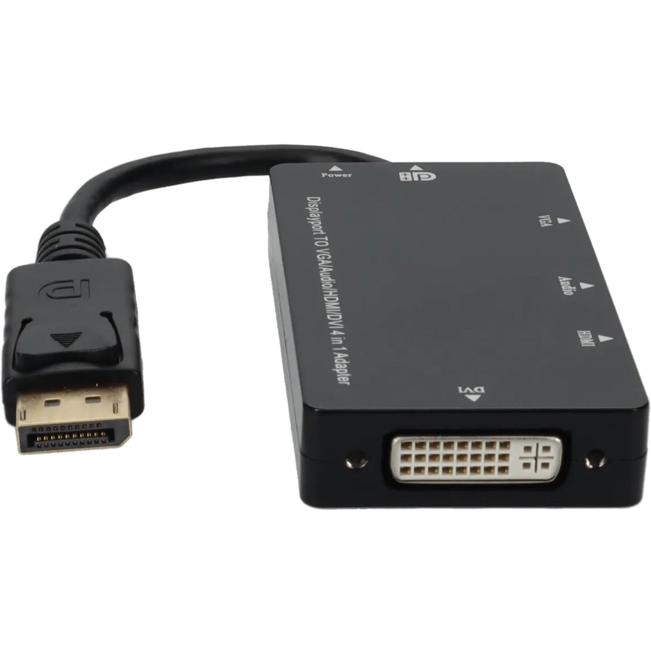 5PK DisplayPort 1.2 Male to DVI HDMI VGA Female Black Adapters Which Comes with Audio For Resolution Up to 1920x1200 (WUXGA)