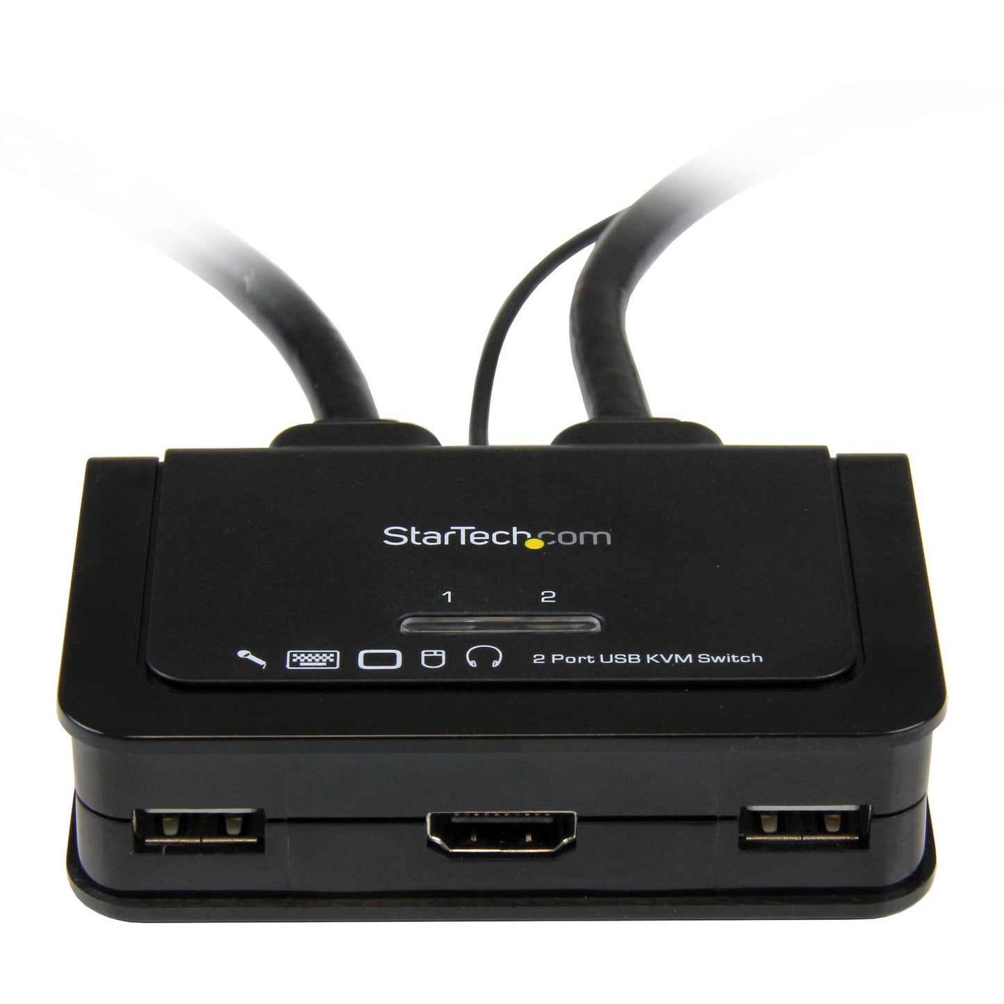 StarTech.com 2 Port USB HDMI Cable KVM Switch with Audio and Remote Switch â€" USB Powered
